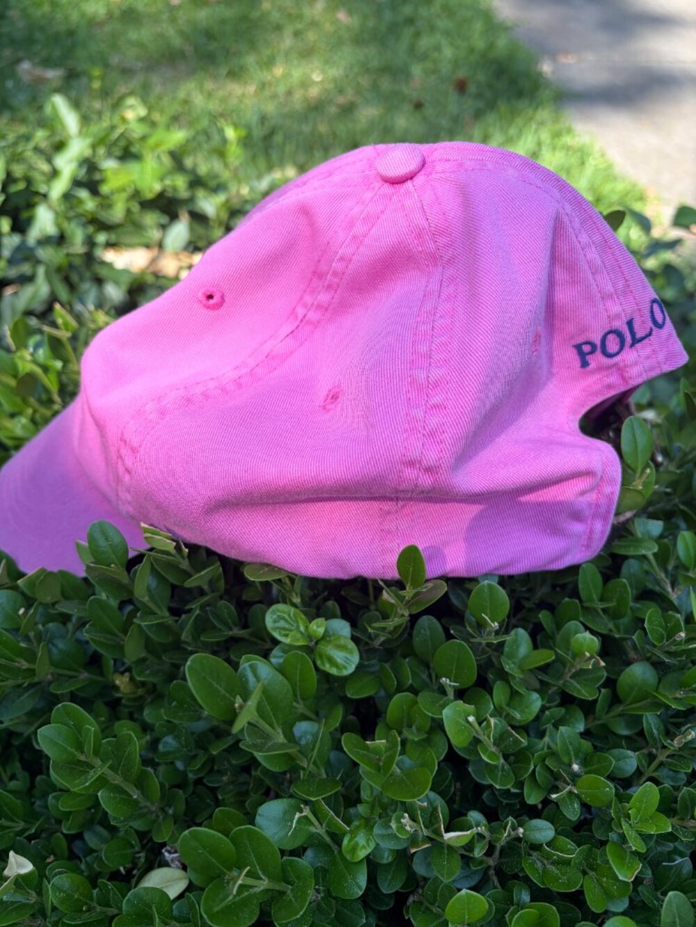 Polo Ralph Lauren pink baseball cap with Blue Pony - Picture 2 of 12